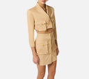 Jacheta ELISABETTA FRANCHI, Cotton gabardine jacket with cargo pockets