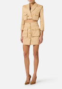 Jacheta ELISABETTA FRANCHI, Cotton gabardine jacket with cargo pockets