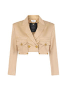 Jacheta ELISABETTA FRANCHI, Cotton gabardine jacket with cargo pockets