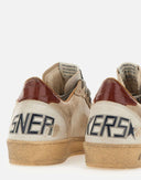 Sneakers Golden Goose, Ball Star, Red Croco Details, Crem