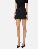 Fusta ELISABETTA FRANCHI, Miniskirt in double layer stretch crêpe fabric