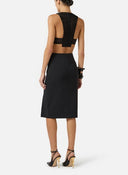Fusta ELISABETTA FRANCHI, Skirt in double layer stretch crêpe fabric with logo details