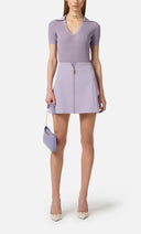 Fusta ELISABETTA FRANCHI, Miniskirt in double layer stretch crêpe fabric