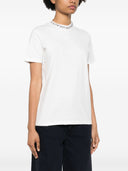 TRICOU GOLDEN GOOSE, Cristale atasate frontal, Alb, Regular Fit