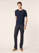 Tricou JACOB COHEN, Short Sleeve Top Combed Cotton, Bleumarin