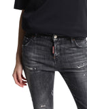 Jeans DSQUARED2, Black Fog Wash Teddy Jeans