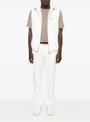 Tricou BRUNELLO CUCINELLI,Beige cotton T-shirt with contrast trims