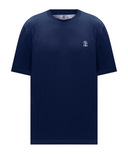 Tricou BRUNELLO CUCINELLI, Classic Design, Dark Blue