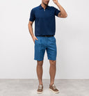 BERMUDE STEFANO RICCI, Logo Insert, Wool, Blue