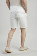 Pantaloni scurti ELEVENTY, garment-dyed cotton jogger bermuda shorts, Alb