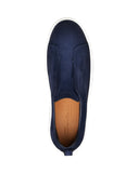 Sneakers SANTONI, suede slip-on sneaker, Albastru