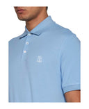 Tricou BRUNELLO CUCINELLI, Logo Embroidered, Polo, Blue