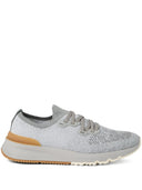 Sneakers BRUNELLO CUCINELLI, Knitted Detail, Low Top, Grey