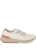 Sneakers BRUNELLO CUCINELLI, Knitted Detail, Low Top, Beige