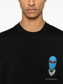Tricou IH NOM UH NIT, Small Blue Mask Print, Black