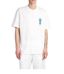 TRICOU IH NOM UH NIT, Blue Mask On Front Print, Regular Fit, Alb