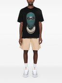 Tricou IH NOM UH NIT, Dark Green Mask Print, Black