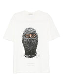 Tricou Ih Nom Uh Nit, Grey Diamonds mask-print T-shirt, Alb