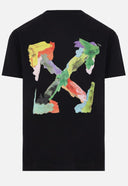 Tricou OFF WHITE, Multicolor Paint Arrows, Negru, Slim Fit