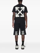 Tricou OFF WHITE, Spray Arrow Design, Black, Slim Fit