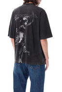 Tricou OFF WHITE, People Print, OMAA120F23JER0121001, Skate Fit
