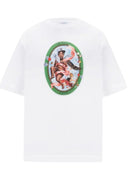 Tricou OFF WHITE, Fresco Paint Print, White, Skate Fit