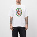 Tricou OFF WHITE, Fresco Paint Print, White, Skate Fit