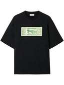 TRICOU OFF WHITE, Banknote Arrow, Skate Fit, Black