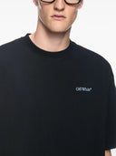 TRICOU OFF WHITE, Barber Arrow, Cotton, Black, Skate Fit