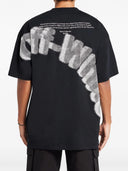 Tricou OFF WHITE, 3D Logo Print, Black, Oversized