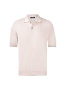 Tricou polo GRAN SASSO, Luxury Silk Cotton Polo, Cream
