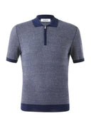 Tricou GRAN SASSO,  Men's Knit Zip Up Polo