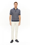 Tricou GRAN SASSO,  Men's Knit Zip Up Polo