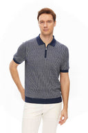 Tricou GRAN SASSO,  Men's Knit Zip Up Polo