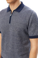 Tricou GRAN SASSO,  Men's Knit Zip Up Polo