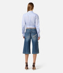Jeans ELISABETTA FRANCHI, Denim bermuda shorts with zip