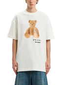 Tricou PALM ANGELS, Bear In Mind, Logo Print, White