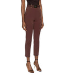 Pantaloni ELISABETTA FRANCHI, Trousers in technical bi-elastic fabric with belt, Maro