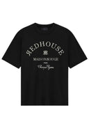 Tricou Redhouse, Logo Insert, CHAMPS ELYSEES BLACK TEE, Regular Fit