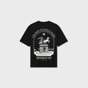 Tricou Redhouse, Pegasus Atelier Print, Black, Regular Fit