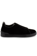 Sneakers Zegna, Low Top, Triple Stitch, Dark Black