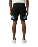 Pantaloni scurti MARCELO BURLON, wings print bermuda, Negru