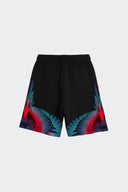 Pantaloni Scurti Marcelo Burlon, FEATHERS Insert, Negru
