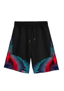 Pantaloni Scurti Marcelo Burlon, FEATHERS Insert, Negru