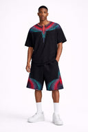 Pantaloni Scurti Marcelo Burlon, FEATHERS Insert, Negru