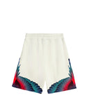 Pantaloni scurti MARCELO BURLON, wings print bermuda, Alb