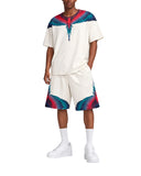 Pantaloni scurti MARCELO BURLON, wings print bermuda, Alb
