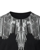 Tricou MARCELO BURLON, wings print t-shirt, Negru