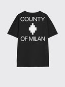 Tricou MARCELO BURLON, with logo print on the front and County of Milan, Black