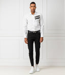 Camasa DSQUARED2, Fermoare negre atasate, Alb